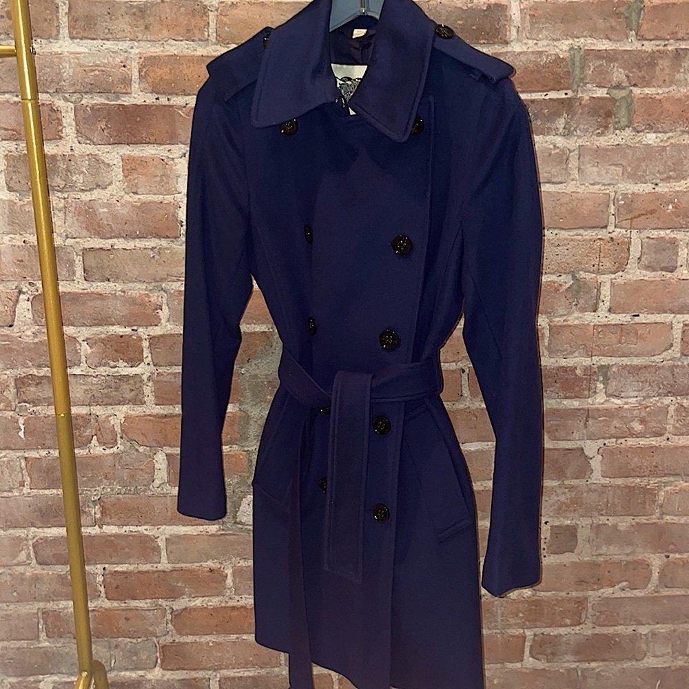Burberry Prorsum Navy Wool + Cashmere Coat